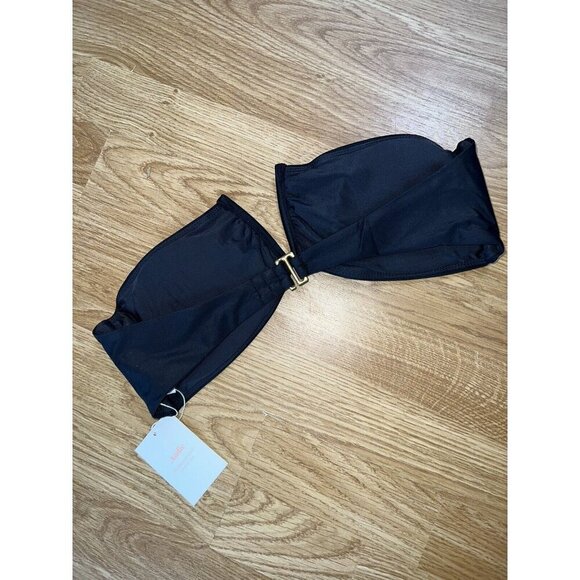 ANDIE SWIM The Scala Bikini Top Size Large Black Bandeau Strapless NWT E - Picture 5 of 7
